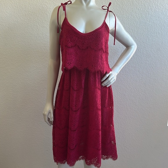 Sezane The Nova Dress in Raspberry - Picture 5 of 8